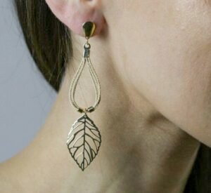 Boucles d'oreilles Wani en fibre de Buriti