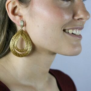 Boucles d'oreilles Heta en Or Végétal du Brésil