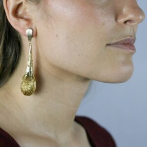 Boucles d'oreilles Issa en Or Végétal du Brésil