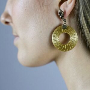 Boucles d'oreilles Abey en Or Végétal du Brésil