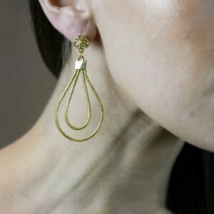Boucles d'oreilles Ama en Or Végétal du Brésil