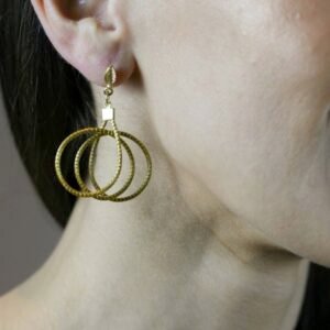 Boucles d'oreilles Leïka en Or Végétal du Brésil