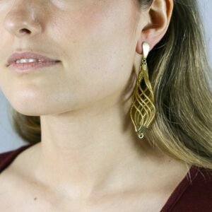 Boucles d'oreilles Olathe en Or Végétal du Brésil