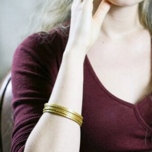 Bracelet Jonc en Or Végétal du Brésil