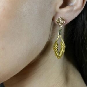 Boucles d'oreilles Anaba en Or Végétal du Brésil