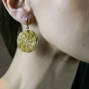 Boucles d'oreilles ILIYA en Or Végétal du Brésil